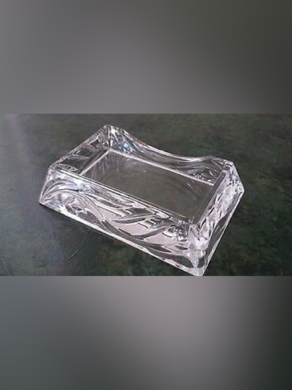 Lead Crystal Business Card Holder